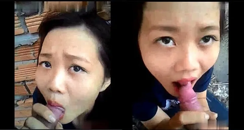 Em gái bú buồi ở vườn sau nhà